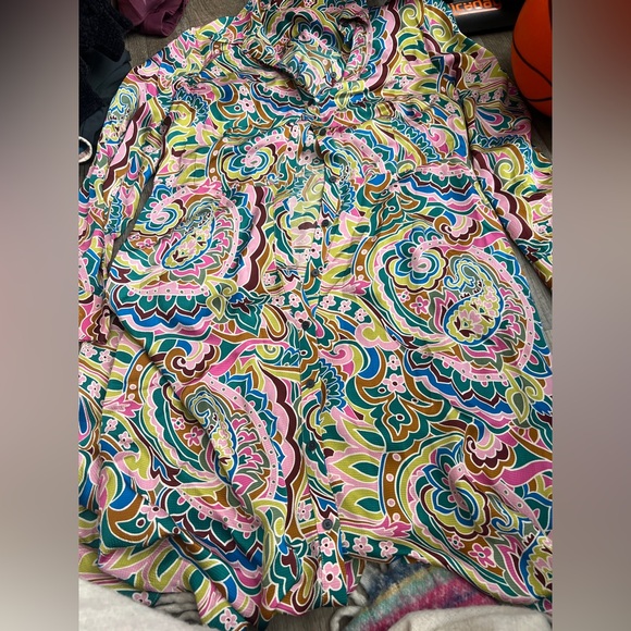 Boden Green Kate Satin Shirt Dress US Size 14R - Picture 10 of 14